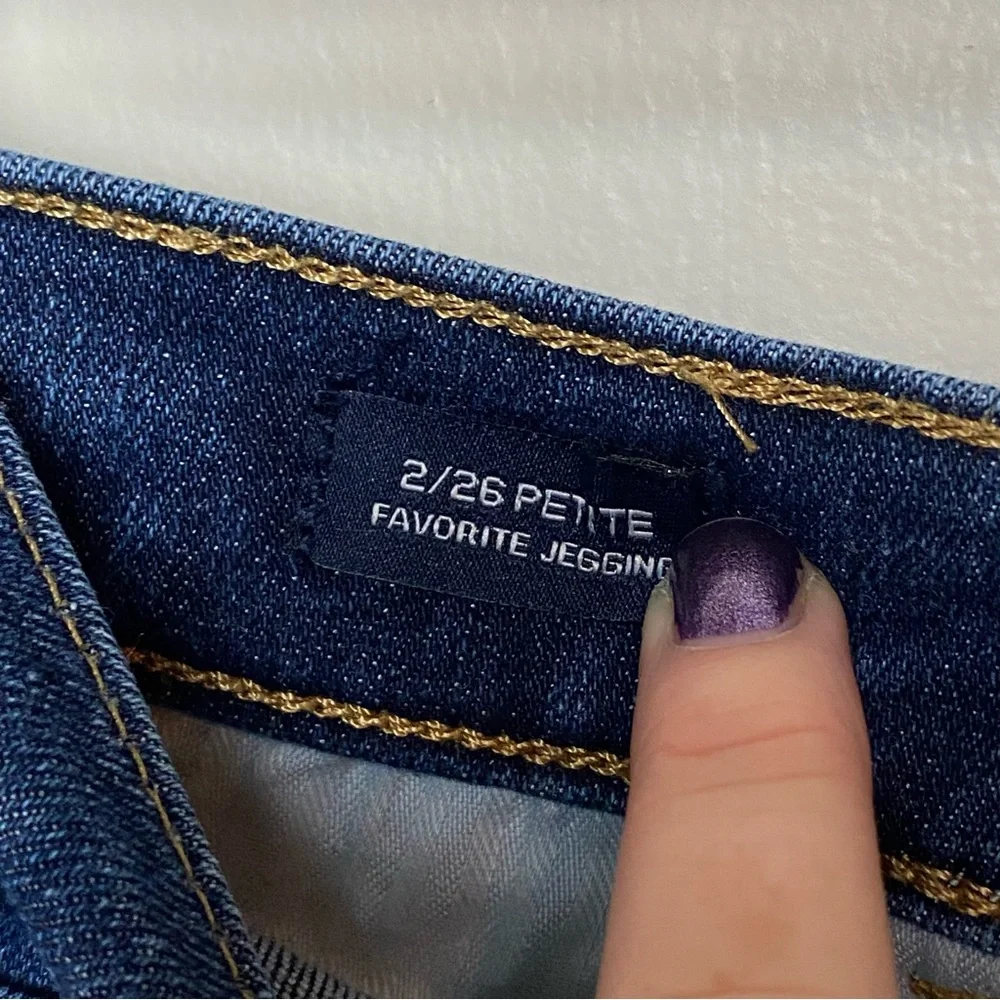 Gap Favorite Jegging Jeans Medium Wash Factory Distressed Women’s 2/26 Petite - Picture 4 of 5